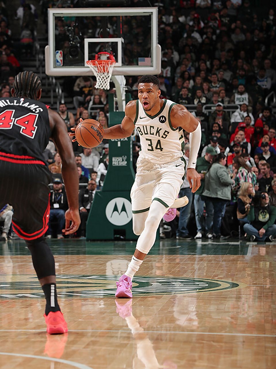 雄鹿队主场邀请观众参加比赛